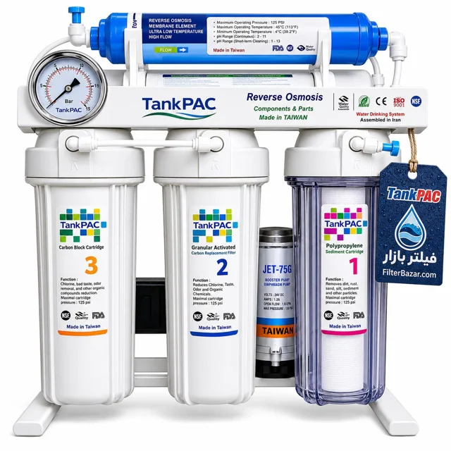 دستگاه تصفیه آب تانک پک مدل RO-TP8800