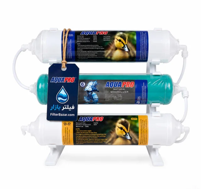 فیلتر سه مرحله‌ای PP، آنتی‌باکتریال و سرامیک AQUAPRO