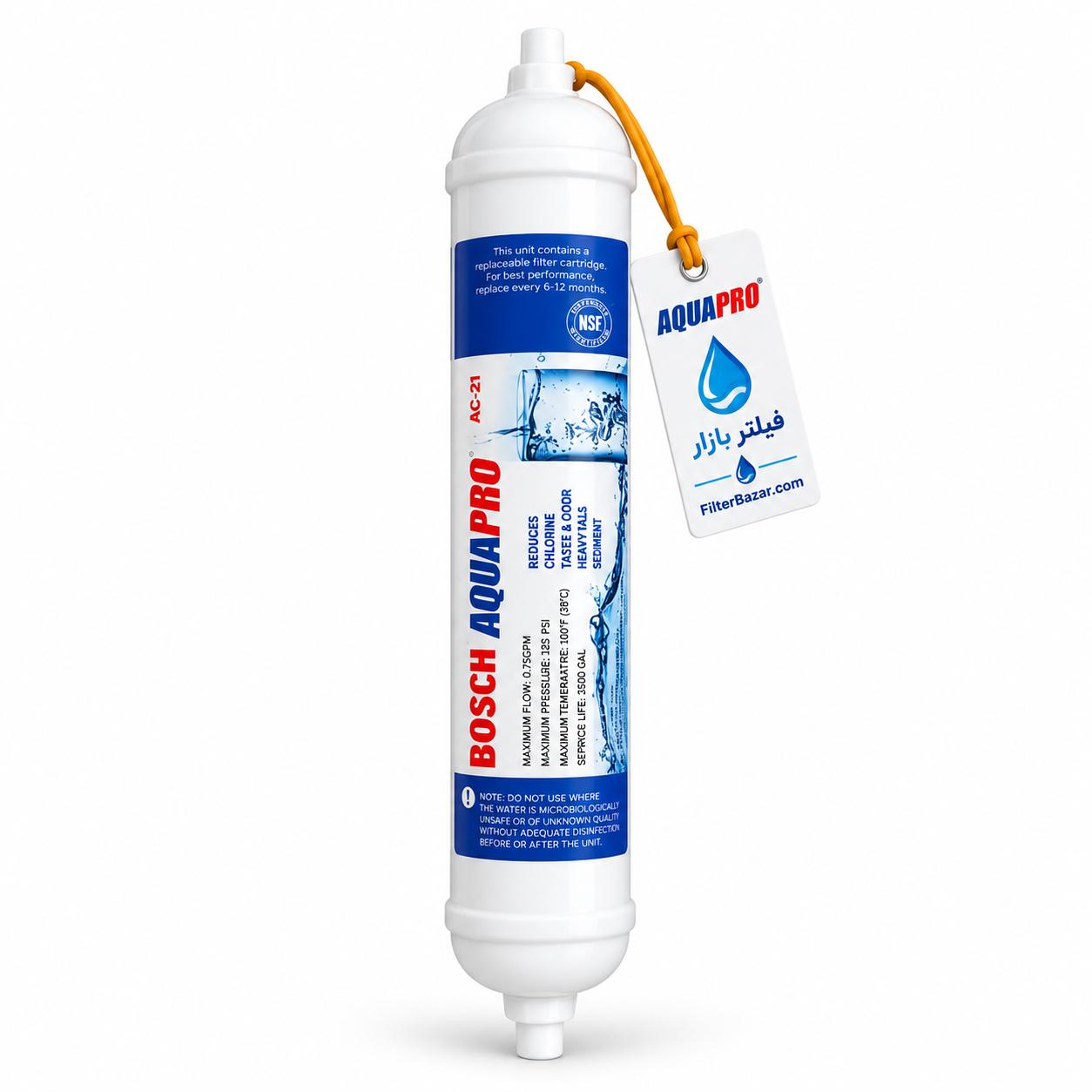 فیلتر پست کربن آکواپرو AQUAPRO؛ مناسب تصفیه آب و یخچال