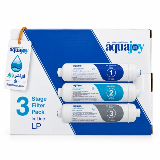 پک فیلتر سه مرحلهای دستگاه تصفیه آب آکواجوی مدل In-Line LP اینلاین (aquajoy)
