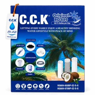 پک فیلتر سه مرحله‌ای دستگاه تصفیه آب مدل  CCK RO 889