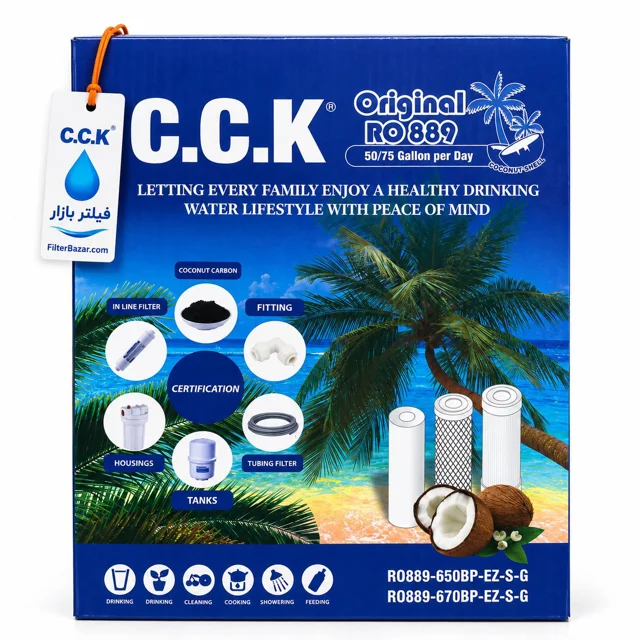 پک فیلتر سه مرحله‌ای دستگاه تصفیه آب مدل  CCK RO 889