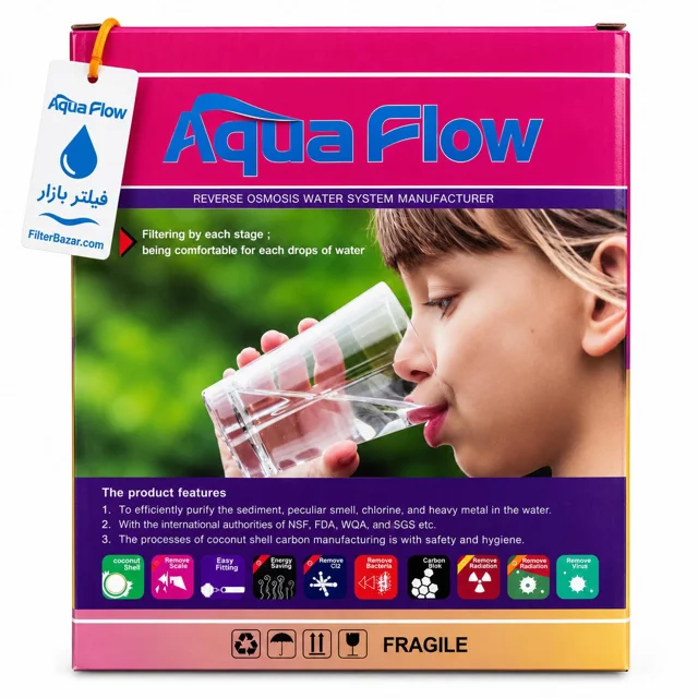 پک فیلتر سه مرحلهای دستگاه تصفیه آب آکوا فلو مدل Aqua Flow Antibacterial